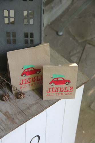 Papiertüte Set *AUTO MIT BAUM* VL-Home