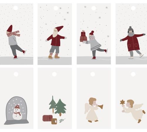 Anhänger 8er Set *WEIHNACHTSMOTIVE* Ib Laursen