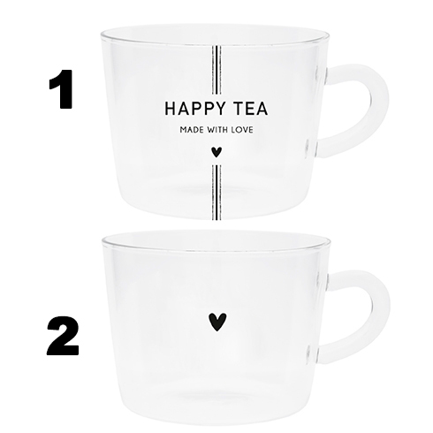 Glas, Teeglas *HAPPY TEA* Bastion Collections