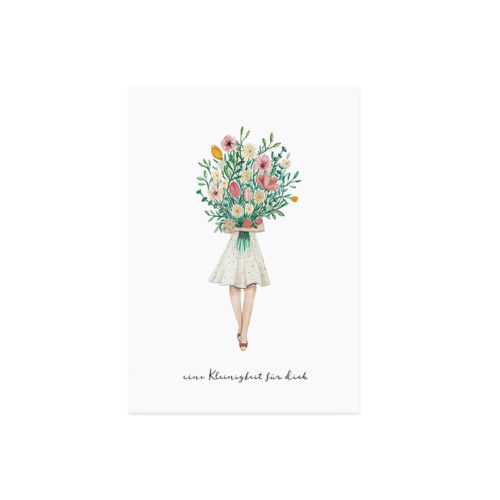 Postkarte *BLUMENMÄDCHEN* Eulenschnitt