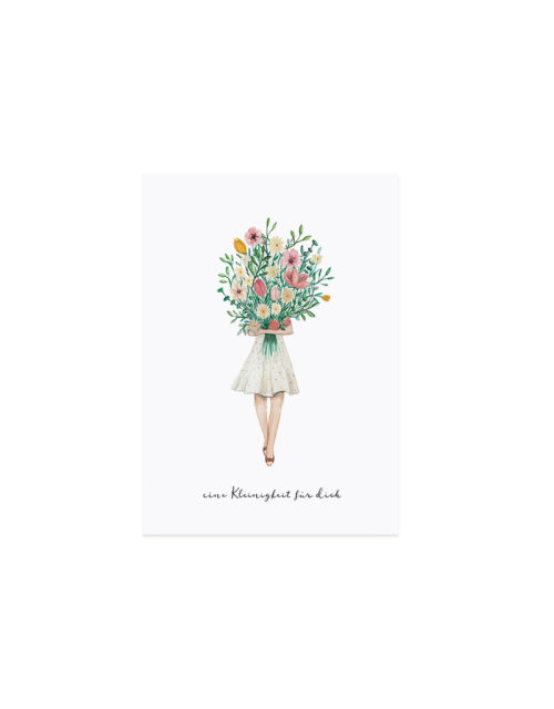 Postkarte *BLUMENMÄDCHEN* Eulenschnitt
