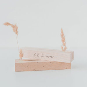 Kartenständer 2er Set *LET IT SNOW* Eulenschnitt