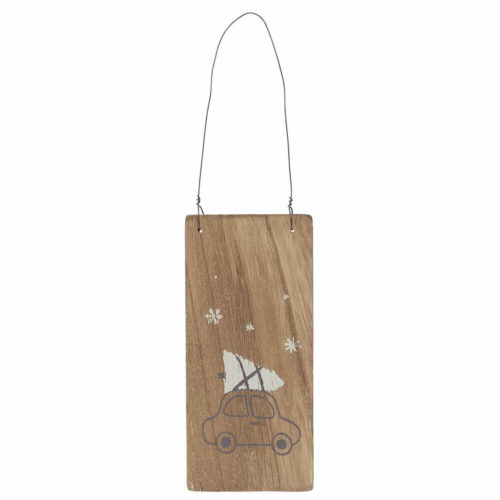 Holzschild *WEIHNACHTSAUTO* Ib Laursen