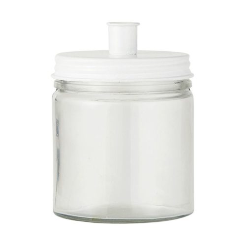 Kerzenhalter *GLAS WEISS RUND* Ib Laursen