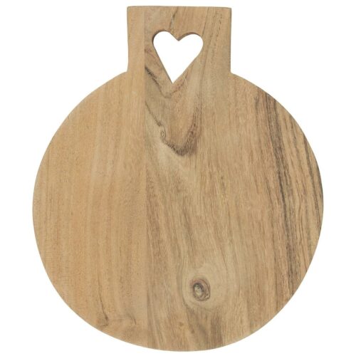 Holzbrett rund *HERZLOCH* Ib Laursen
