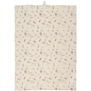Geschirrtuch *MERLE NATUR M/ROTEM MUSTER UND TEXT* Ib Laursen