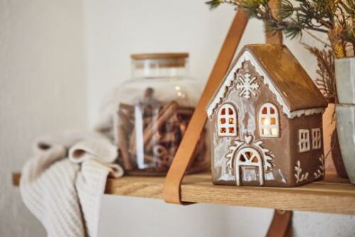 Haus f/Teelicht *LEBKUCHEN SCHNEEFLOCKE* Ib Laursen