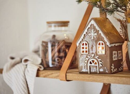 Haus f/Teelicht *LEBKUCHEN SCHNEEFLOCKE* Ib Laursen
