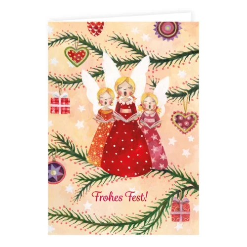 Doppelkarte mit Umschlag *FROHES FEST* Grätz