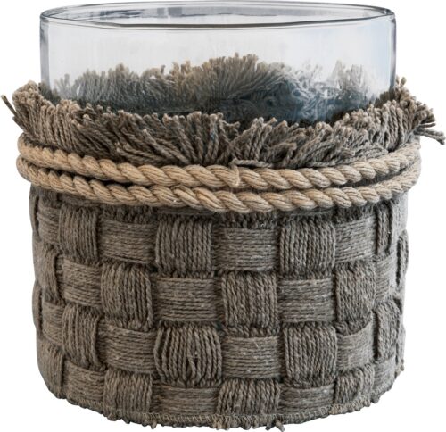 Teelichthalter *WOVEN ROPE BRAUN MEDIUM* GreenGate