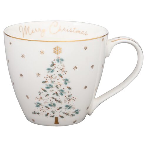 Latte Cup mit Henkel *LUCIE XMAS WHITE* GreenGate