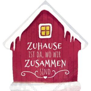 Servietten gestanzt *ZUHAUSE RED* IHR