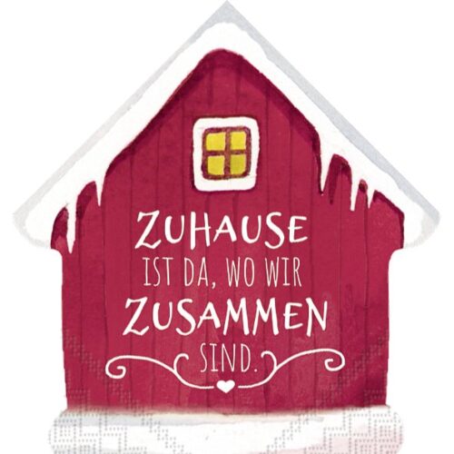 Servietten gestanzt *ZUHAUSE RED* IHR