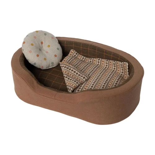 Cosy Basket incl.Decke/Kissen*MEDIUM BROWN* Maileg