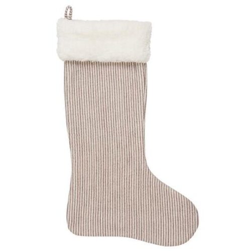 Weihnachtsstrumpf *BRAUN/WEISS GESTREIFT* Ib Laursen
