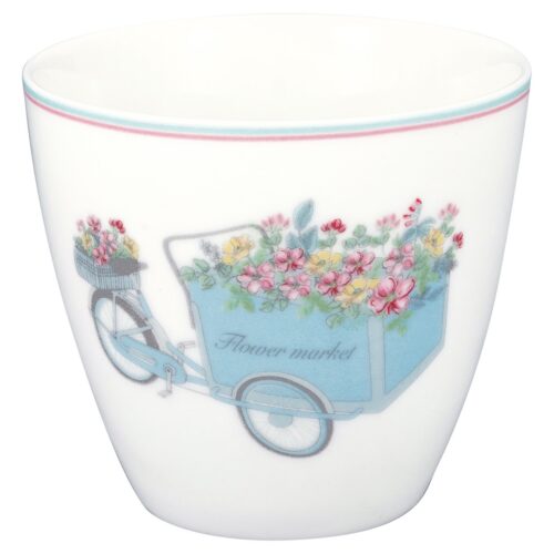 Latte Cup *PORTIA FLOWERS WHITE* GreenGate