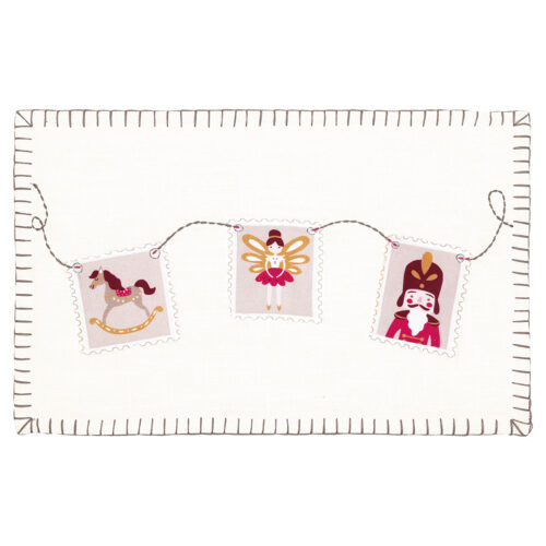 Kissenhülle *XMAS LETTER WHITE/STICKEREI* GreenGate
