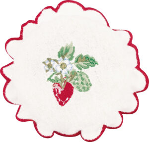Deckel Jam Lid Cover *BERRY WHITE MIT STICKEREI* GreenGate